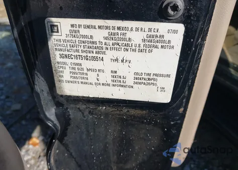 2001 Chevrolet Suburban 1500 Lt from USA, damaged, VIN 3GNEC16T51G105514